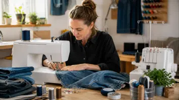 Symaskin jeans